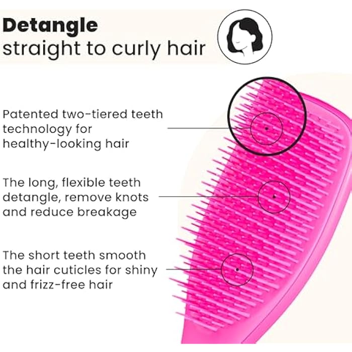 Tangle Teezer The Wet Detangler: Runwayl Pink - Image 2